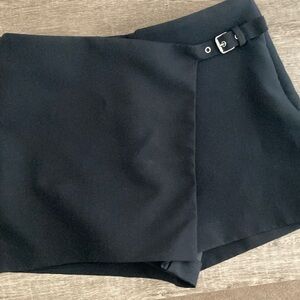 Zara Black Skort with Belt Detail Medium